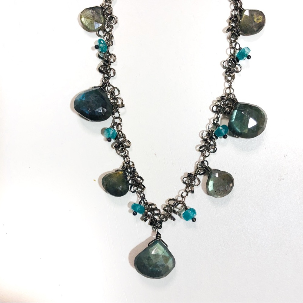Labradorite and silver necklace. NWT